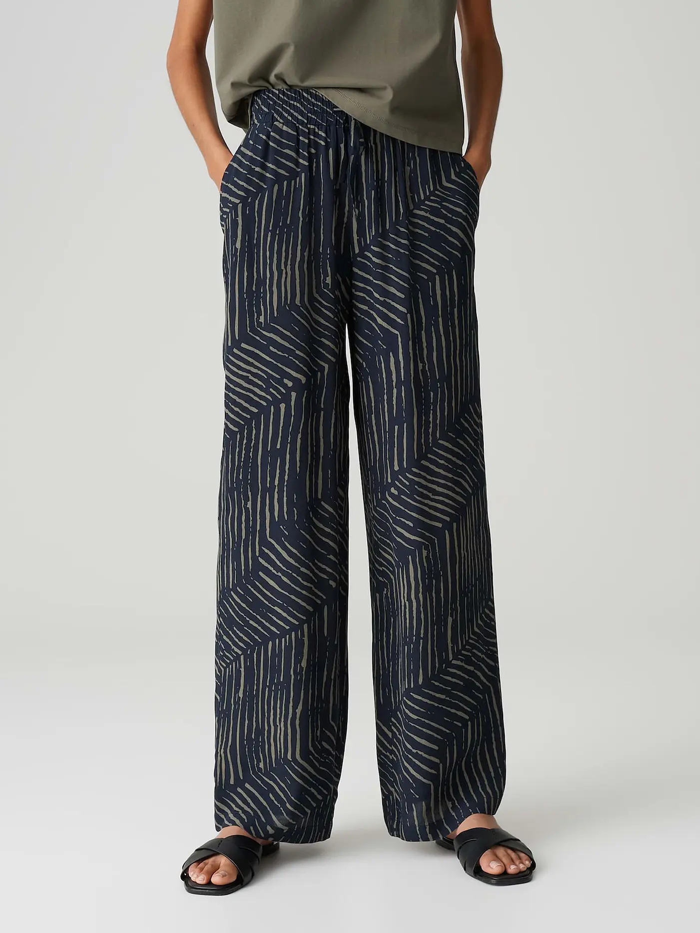 OPUS | Marlenehose MAROU | dunkelblau